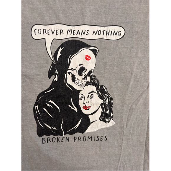 Men's Broken Promises Graphic T-Shirt Medium Gray - Picture 6 of 11
